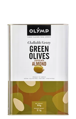 Almond-stuffed olives, calibre 10/11 12 kg