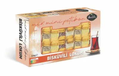 Assorted Turkish delight with petit-beurre 350 g