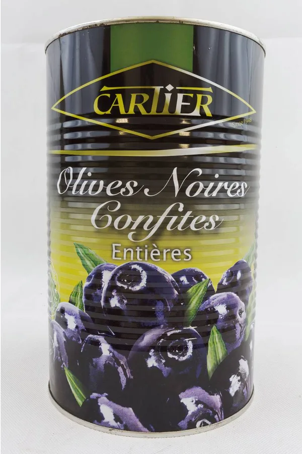 Black olives, catering tin (5/1), calibre 19/21
