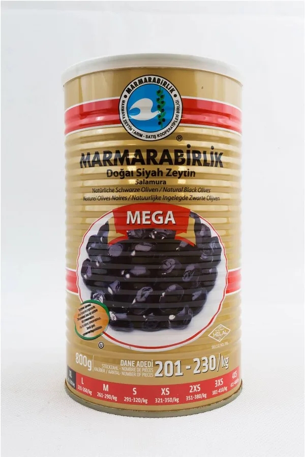 Black olives Mega grade, size XL 800 g