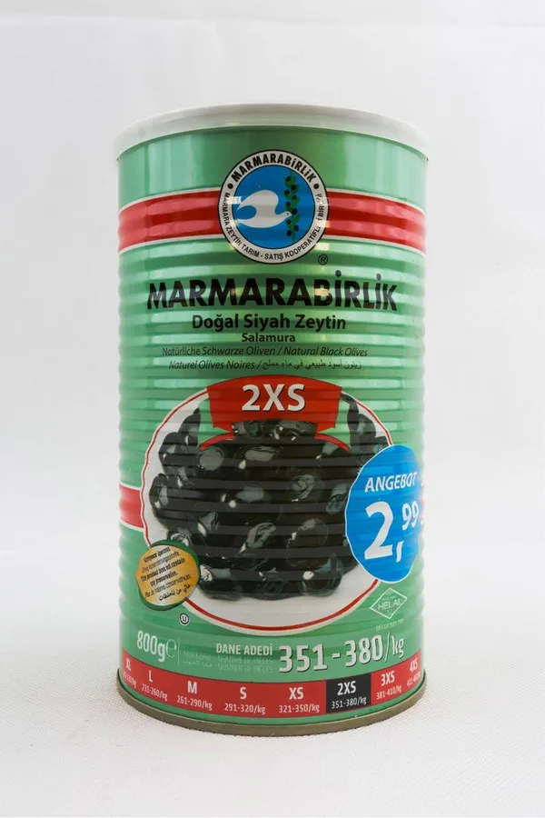 Black olives promotion, size 2XS 800 g