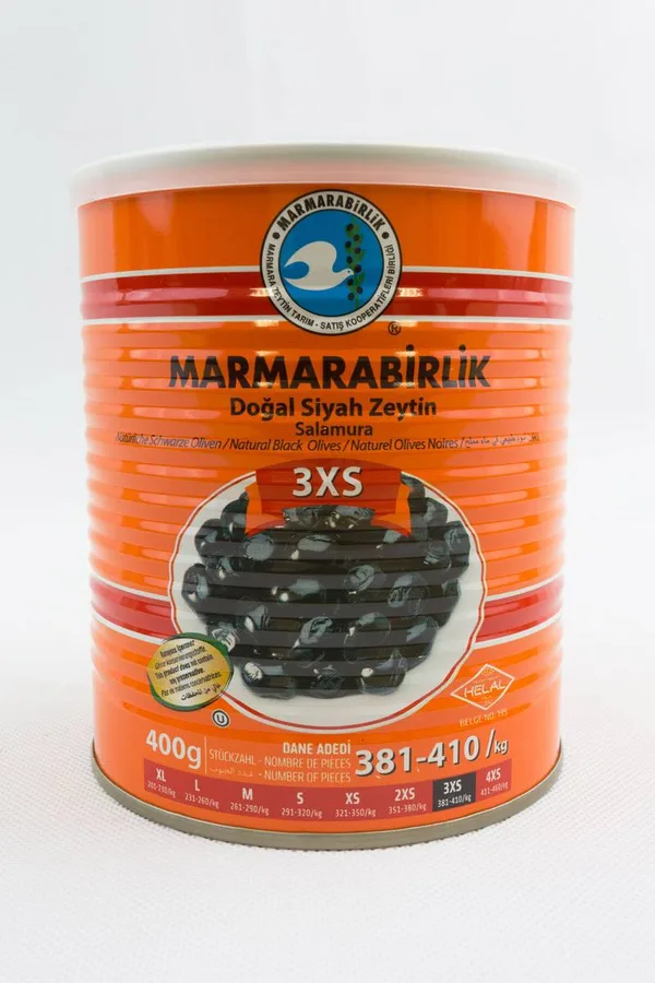 Black olives, size 3XS 400 g