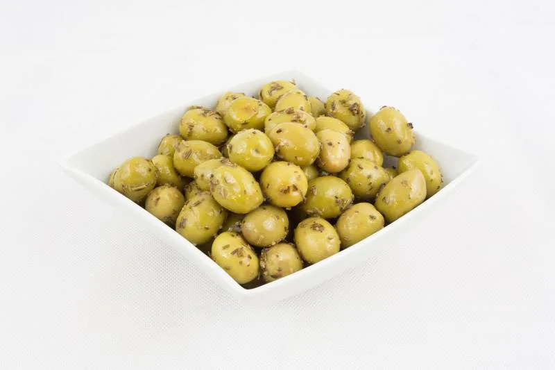 Cracked olives Provençal-style, calibre 19/21 10 kg