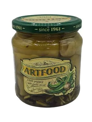 Green marinated peppers oil 435 g