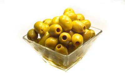 Green pitted olives, calibre 19/21 8 kg
