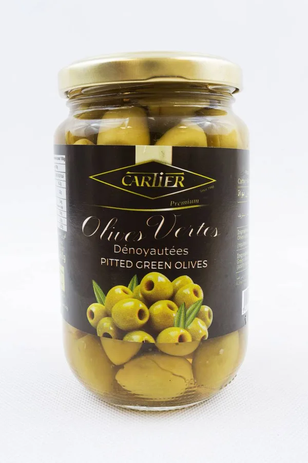 Green pitted olives jar, calibre 26/29 37 cl