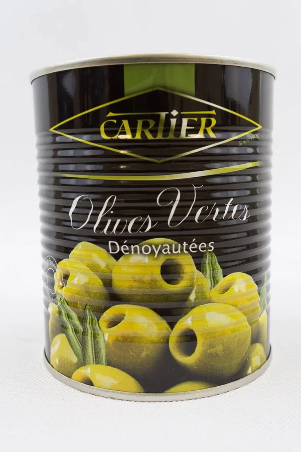 Green pitted olives, standard tin (4/4), calibre 26/29