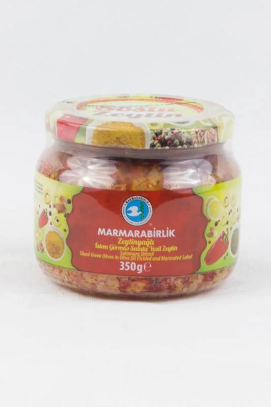 Green sliced olives with sauce 350 g
