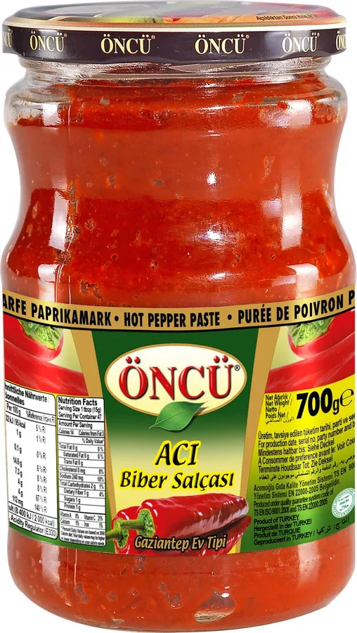 Hot pepper purée Antep 720 ml