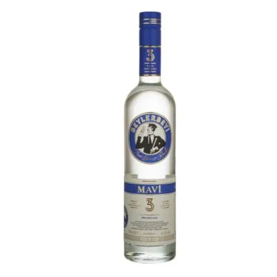Mavi (blue) rakı, 45% ABV 70 cl