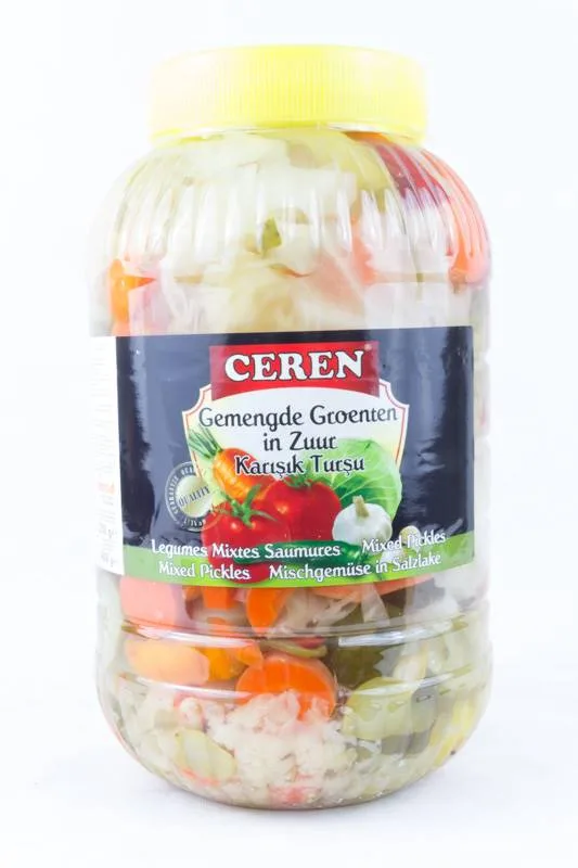 Mixed pickled vegetables tin