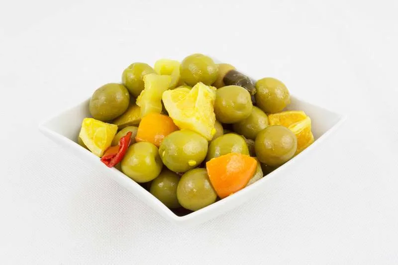 Olives Andalusian-style hot, calibre 10/12 10 kg
