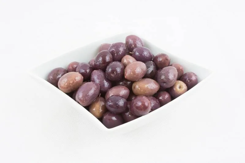 Scored purple hot olives, calibre 19/21 10 kg